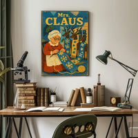 Mrs. Claus And Her Reindeer Poster