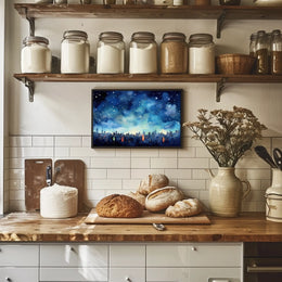 Starry Night Over the City Poster