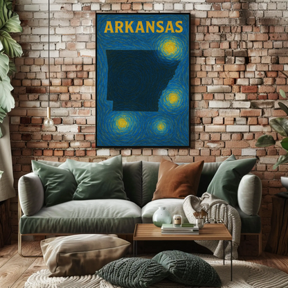 Arkansas Starry Night Poster