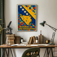 Bosnia And Herzegovina Mosaic Poster