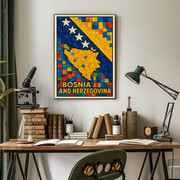 Bosnia And Herzegovina Mosaic Poster