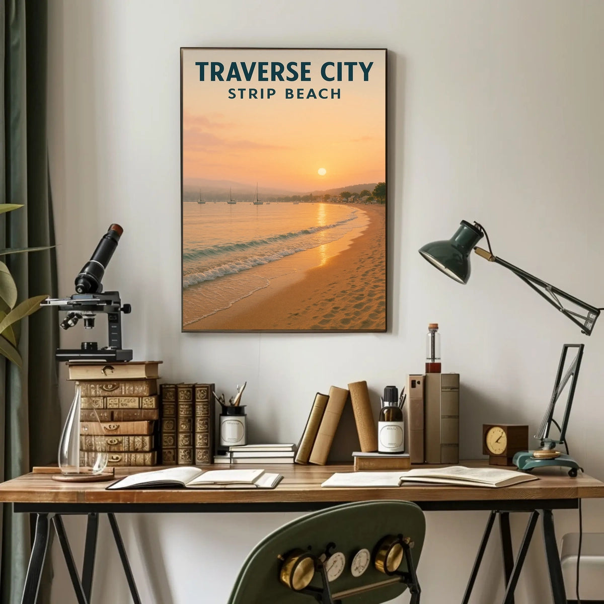 Traverse City Beach Sunset Poster