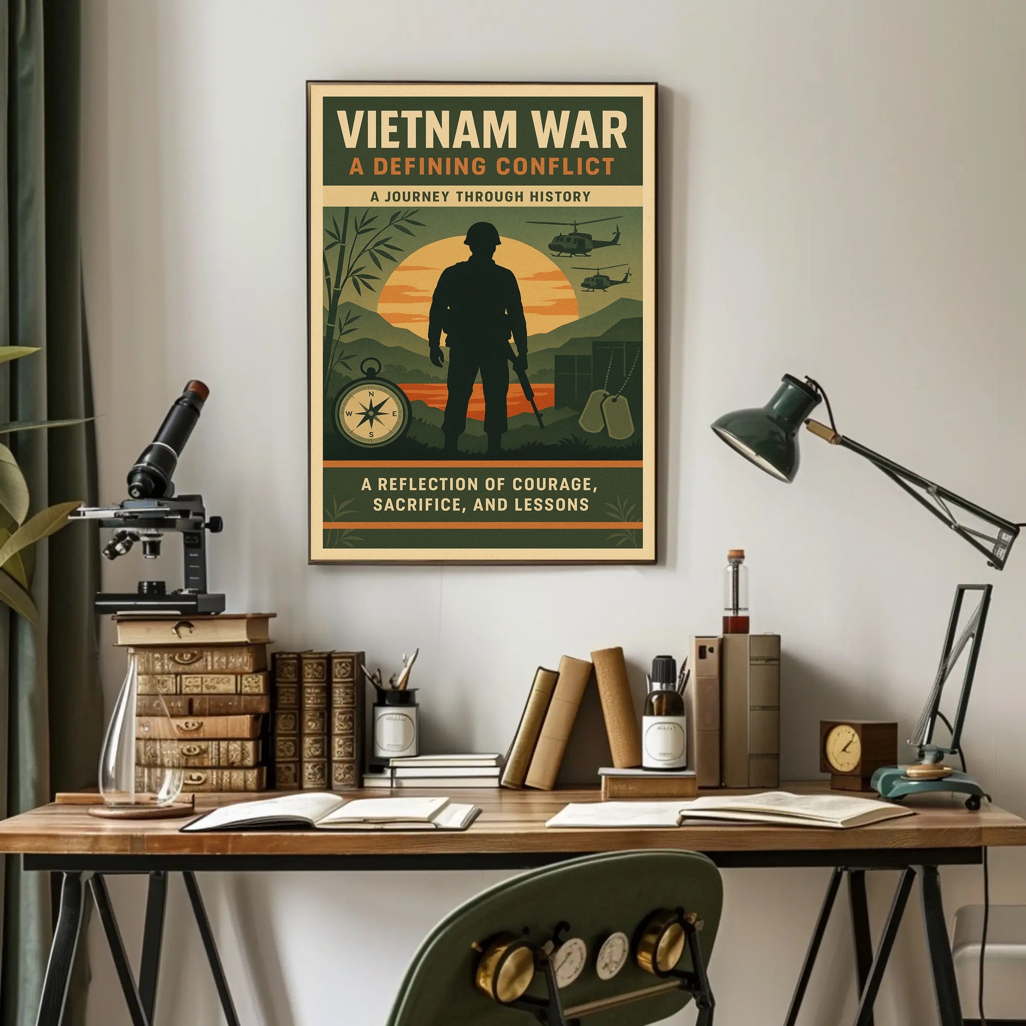 Vietnam War Poster Historic Military Print