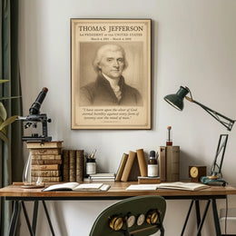 Thomas Jefferson 3rd President Sketch Poster Art Print Decor PosterGoat