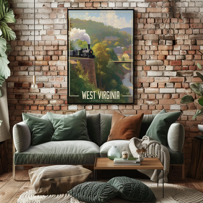 West Virginia United States Vintage Poster