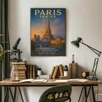 Parisian Romance: Vintage Eiffel Tower Art Print