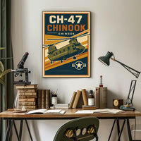 CH-47 Chinook Helicopter Poster