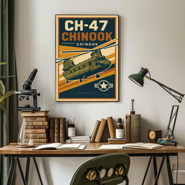 CH-47 Chinook Helicopter Poster