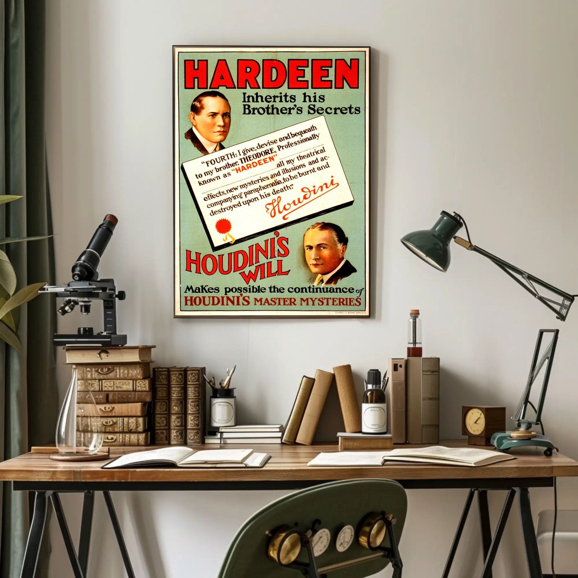 Hardeen Magic Legacy Vintage Cultural or Heritage Poster