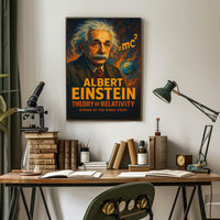 Einstein Relativity Vintage Educational Home Poster
