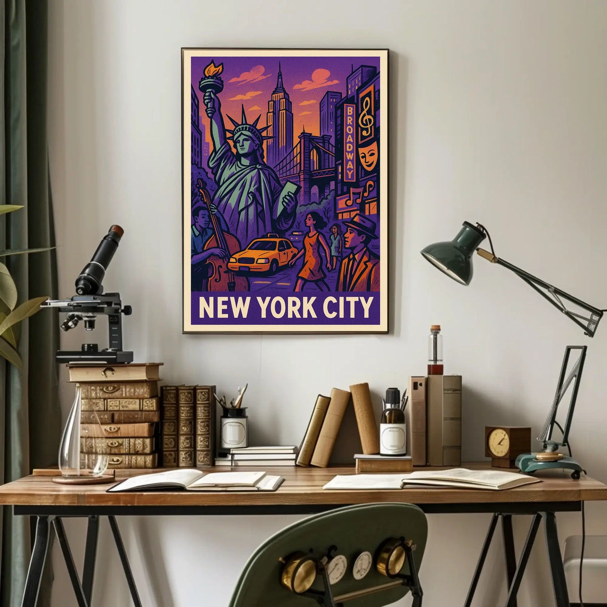 New York City Poster Vibrant Urban Art For Home Decor