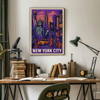 New York City Poster Vibrant Urban Art For Home Decor