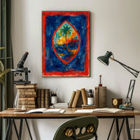 Tropical Oasis In Watercolor Poster