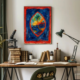 Tropical Oasis In Watercolor Poster