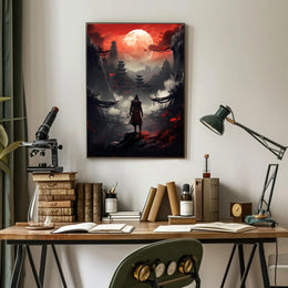 Warrior Under The Blood Moon Poster