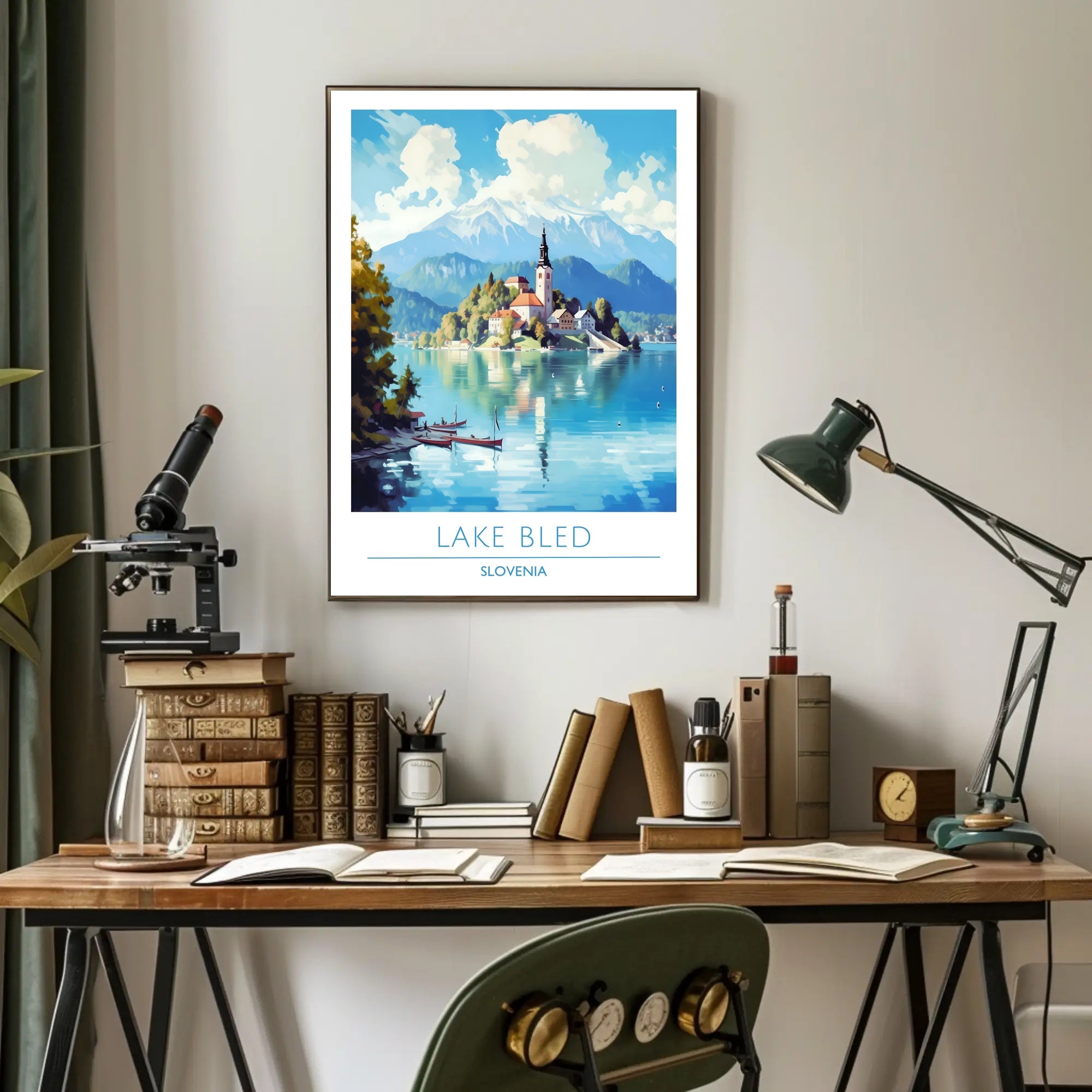 Scenic View of Lake Bled Poster