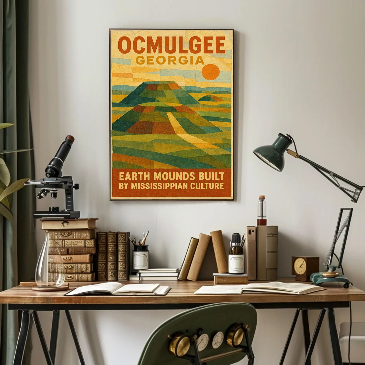 Ocmulgee Earth Mounds Poster