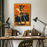Skeleton Cowboy Poster PosterGoat