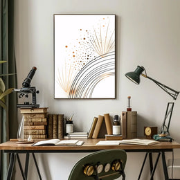 Vintage Cityscape Skyline Art Poster