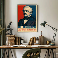 Millard Fillmore Presidential Term Vintage Collector Poster