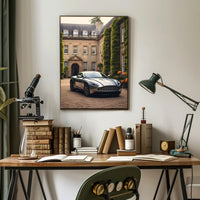 Luxury Sports Car Mansion Elegance Artistic Poster