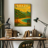 Brazil's Vibrant Adventure Travel Poster
