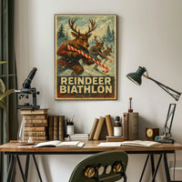 Reindeer Biathlon Poster