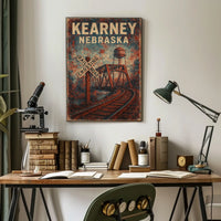 Kearney Railroad Nostalgia Vintage Americana Poster