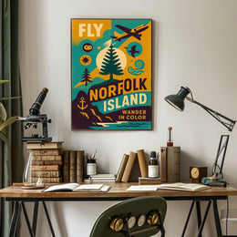 Fly to Norfolk Island Poster