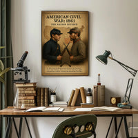 The Nation Divided American Civil War Poster PosterGoat