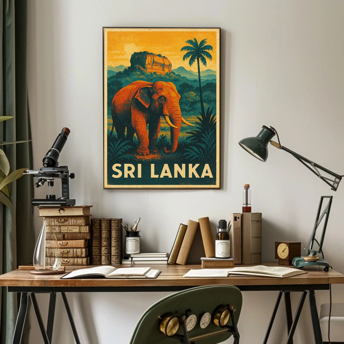 Sri Lanka Wildlife Poster