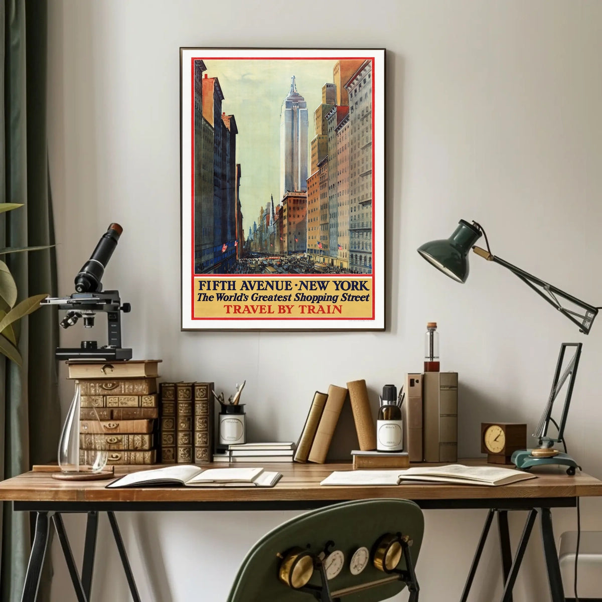 New York City Fifth Avenue Poster Vintage Wall Art