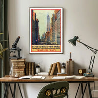 New York City Fifth Avenue Poster Vintage Wall Art