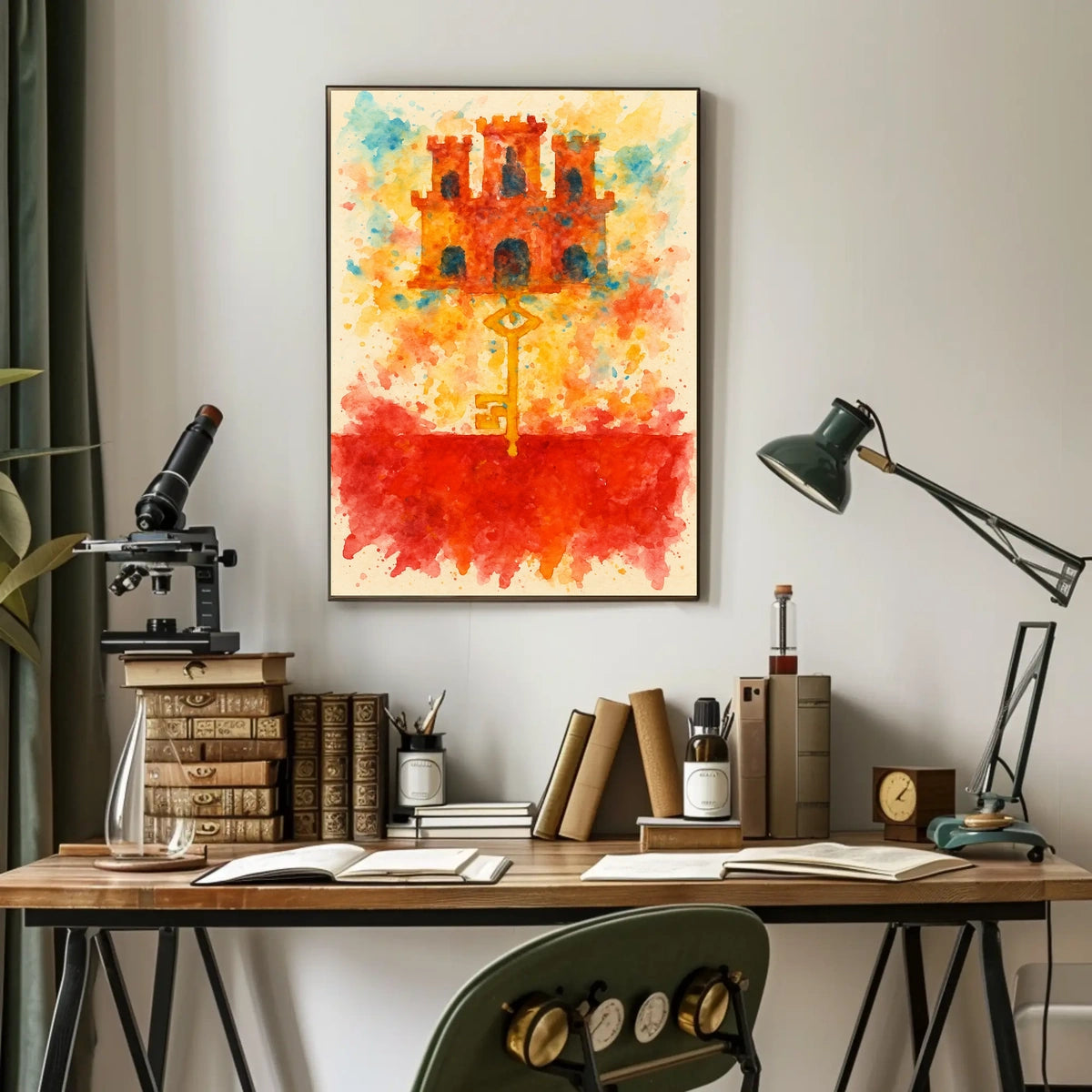 Castle And Key Symbolism Poster