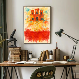 Castle And Key Symbolism Poster