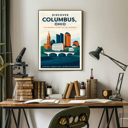 Discover Columbus, Ohio Poster PosterGoat