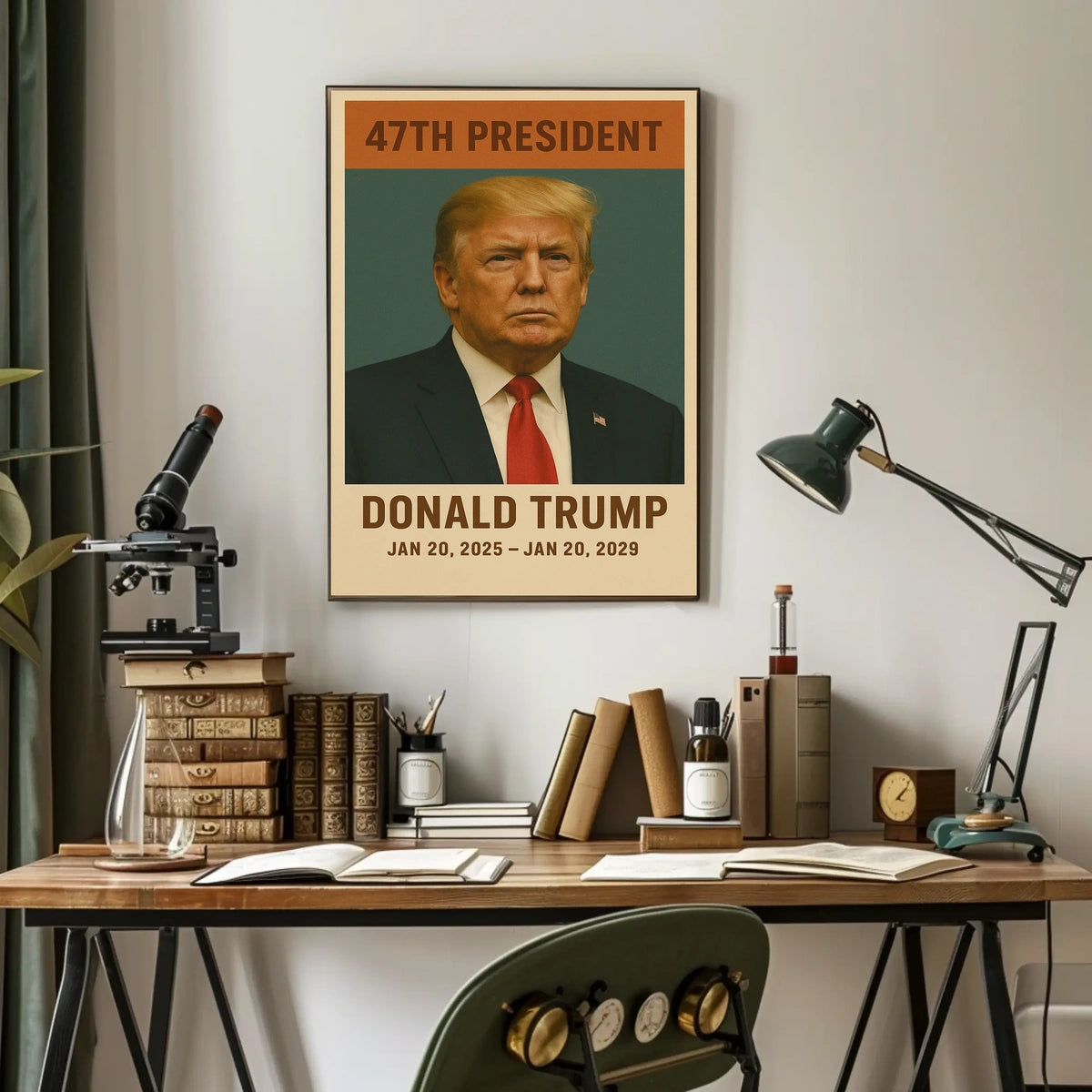 Donald Trump Authority Vintage Portrait Poster