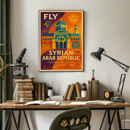 Vintage Syrian Travel Poster Explore Exotic Middle Eastern Heritage Travel Poster PosterGoat