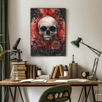 Skull And Roses Poster