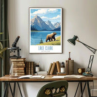 Lake Clark National Park Poster Vintage Travel Print