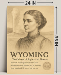 Wyoming Trailblazer of Rights and Nature Poster PosterGoat