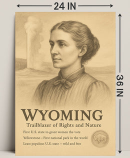 Wyoming Trailblazer of Rights and Nature Poster PosterGoat