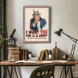 Uncle Sam Military Recruitment Call to Action Poster