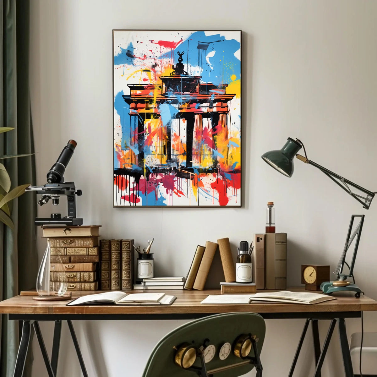 Brandenburg Gate Berlin Artistic Travel Poster