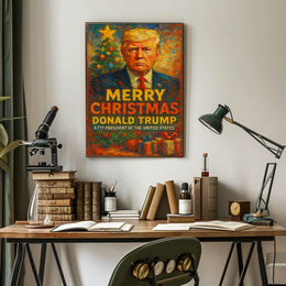 Donald Trump Christmas Theme Political Poster
