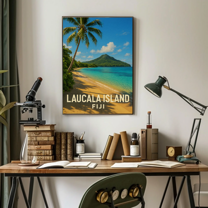 Laucala Island Fiji Scenic Tropical Beach Coast Poster