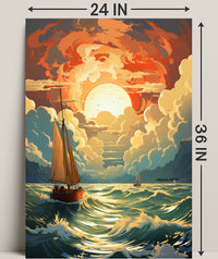 Sailing Into The Sunset Poster PosterGoat