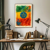 Ethiopian Flag Art Poster