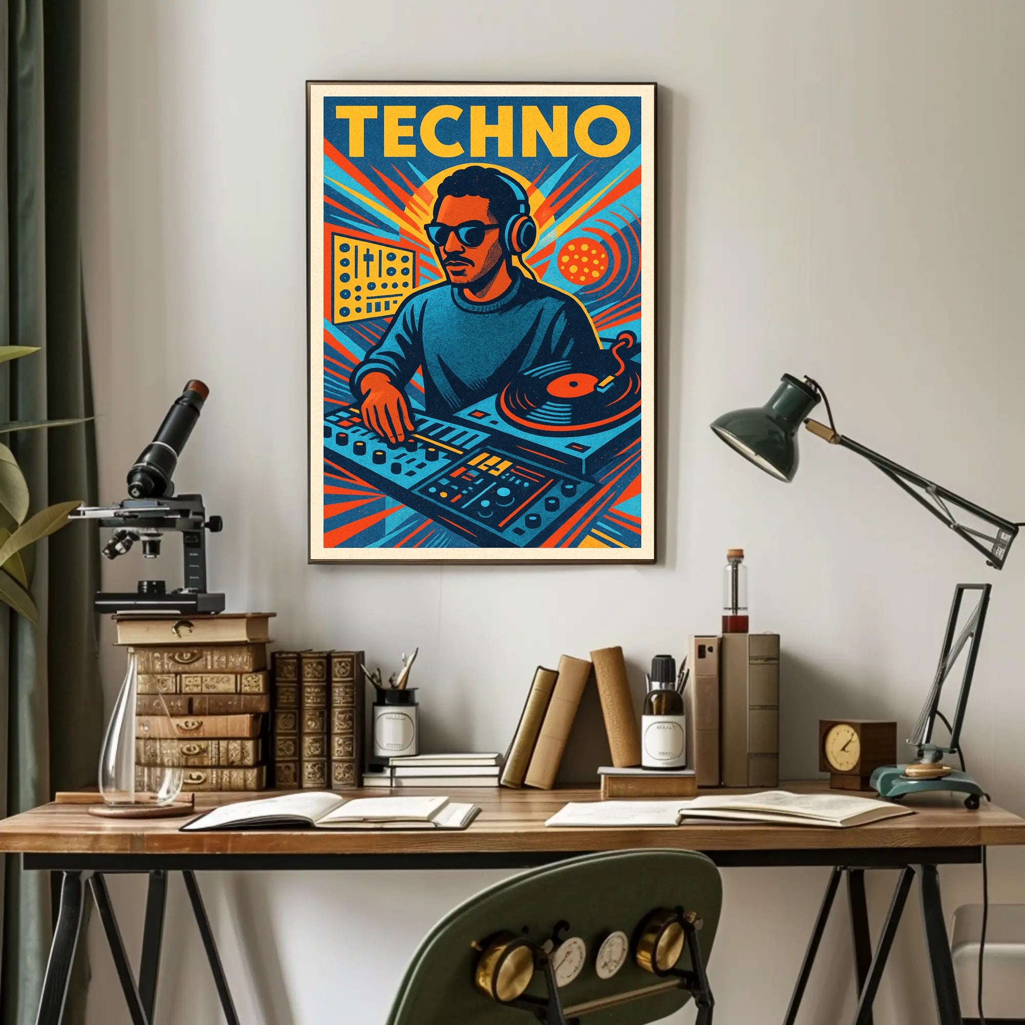 Techno Vibes Poster PosterGoat