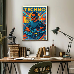 Techno Vibes Poster PosterGoat